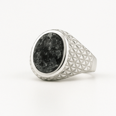 Anillo Terra Piedra Obsidiana